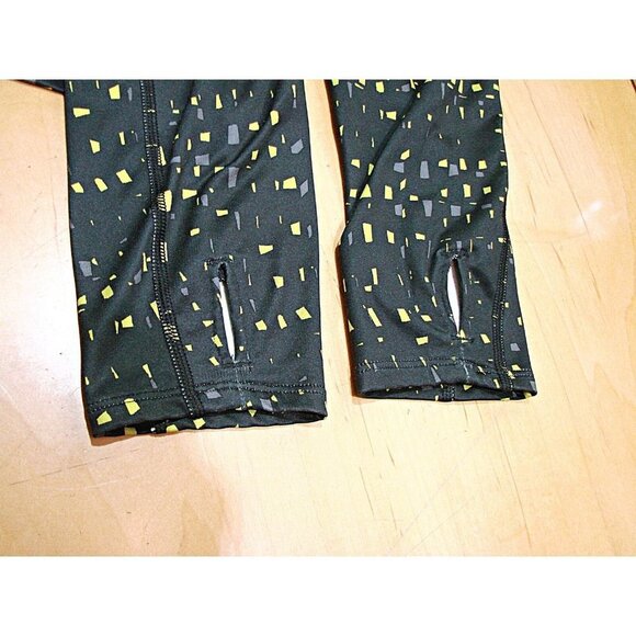 Under Armour Womens Fitted Cold Gear 1/2 Zip Pullover Blk Gray Yellow M/L Thumb - Picture 12 of 12